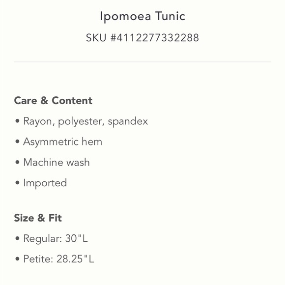 Anthro Ipomoea Tunic - Picture 2 of 6